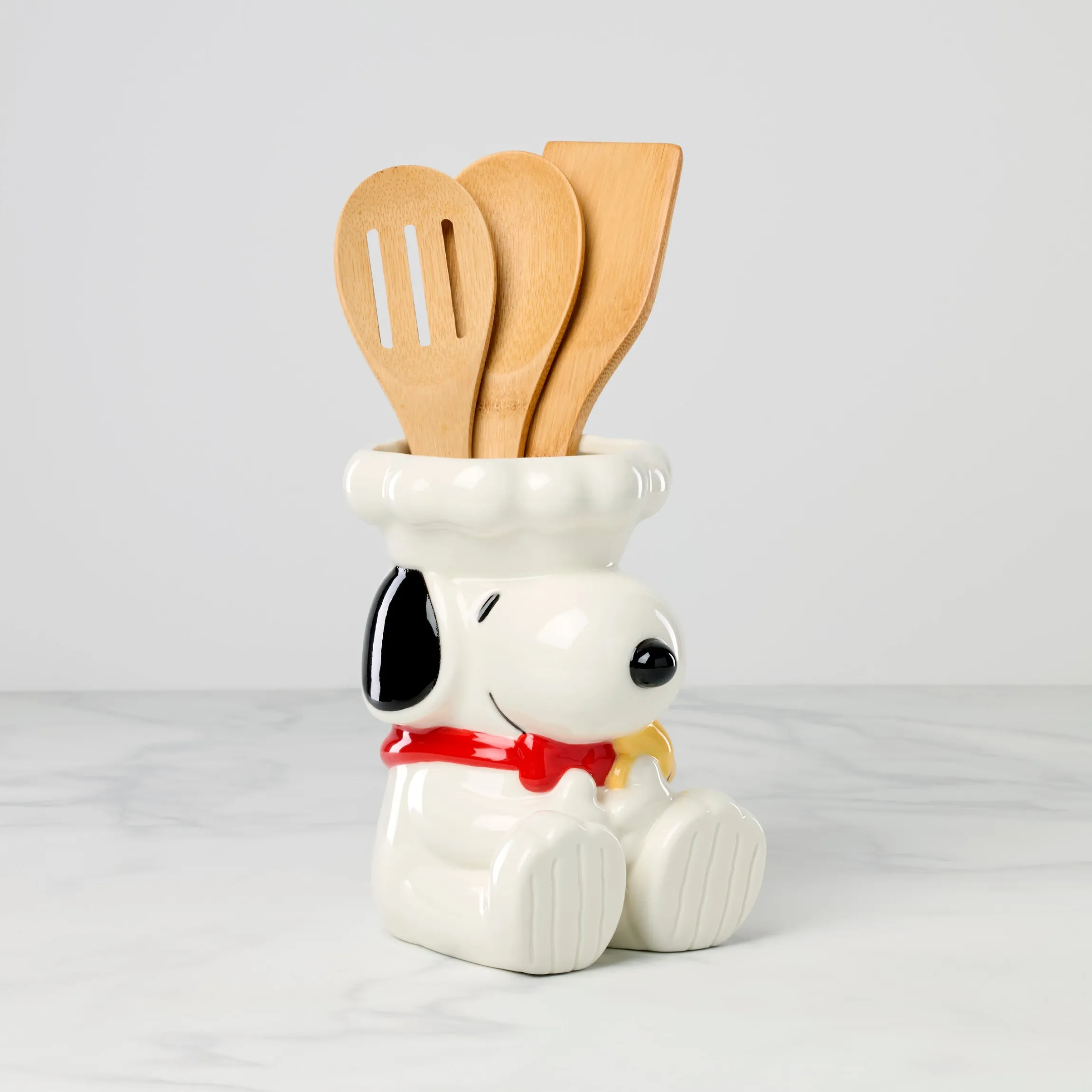 Chef Snoopy Figural Utensil Crock 4-Piece Set