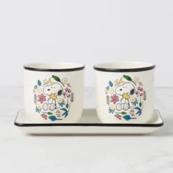 Chef Snoopy Herb Pots - Set Of 2