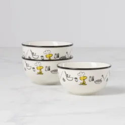 Chef Snoopy Mini Bowls, Set of 3