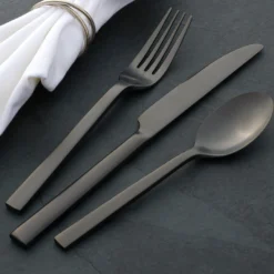 Chefs Table Midnight Matte 20-Piece Flatware Set