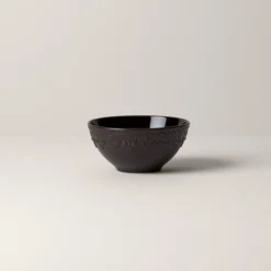 Chelse Muse Fleur Black All-Purpose Bowls, Set of 4