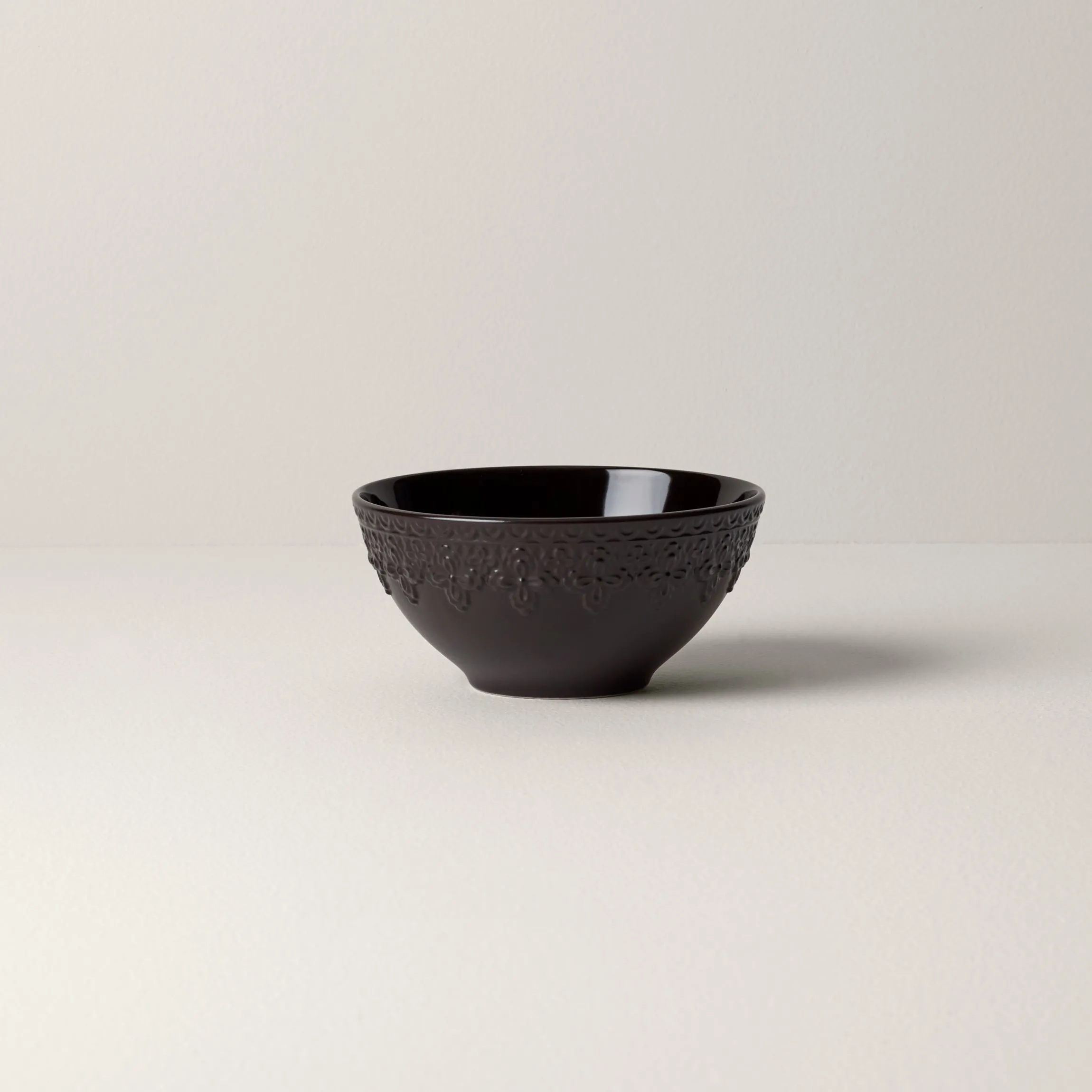 Chelse Muse Fleur Black All-Purpose Bowls, Set of 4