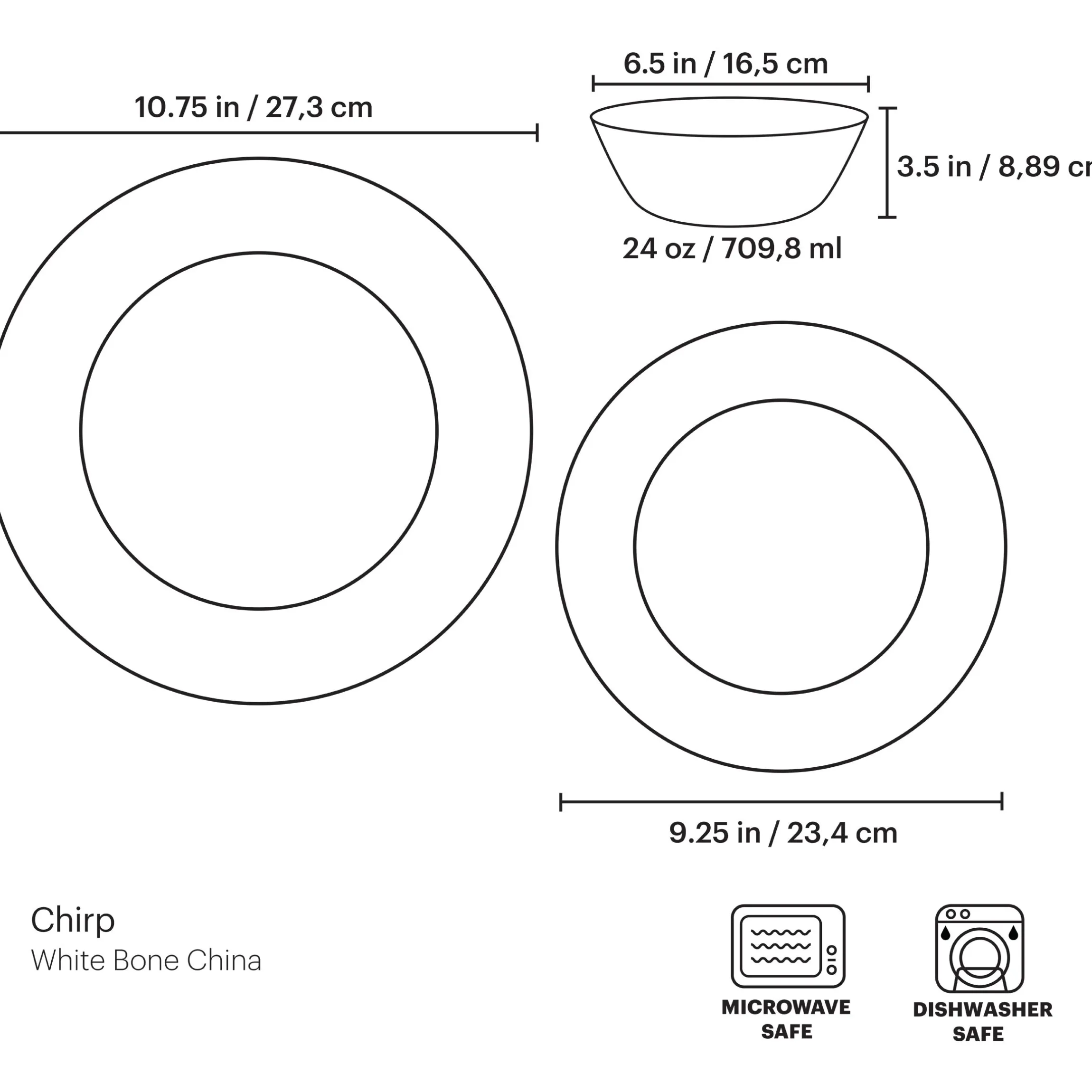Chirp 12-Piece Dinnerware Set