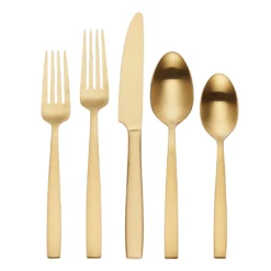 Clearview Gold Satin 20-Piece Flatware Set