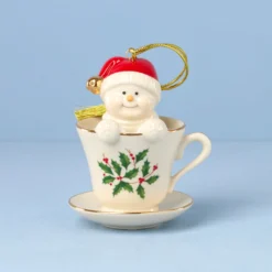 Coffee Tea & Me Snowman Ornament