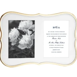 Crown Point Gold Double 5x7 Photo Frame
