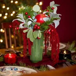Daisy Emerald Green Glazed Vase