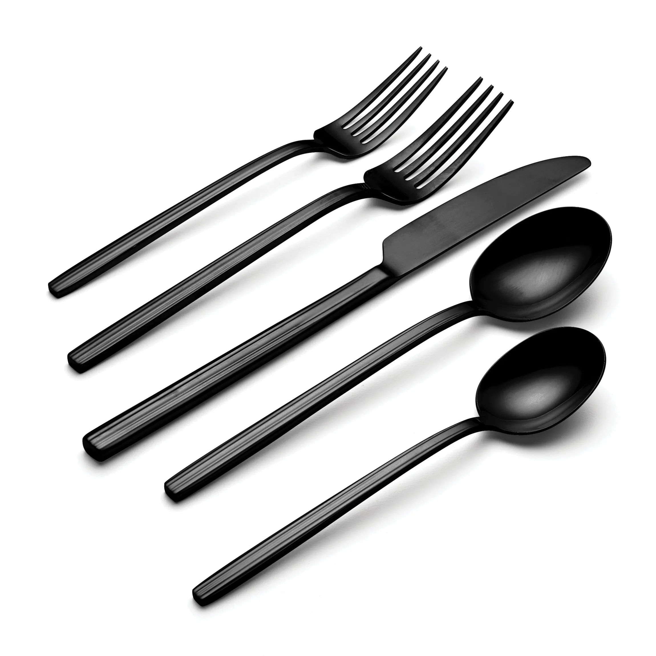 Dean Black Satin 20-Piece Flatware Set