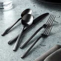 Dean Black Satin 20-Piece Flatware Set