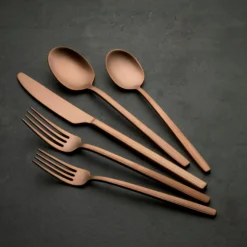 Dean Rose Gold Satin 20-Piece Flatware Set