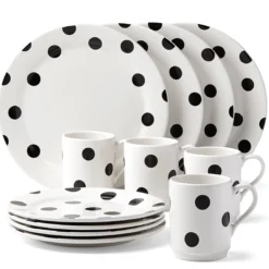 Deco Dot 12-Piece Dinnerware Set