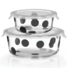 Deco Dot 2-Piece Round Food Storage Set