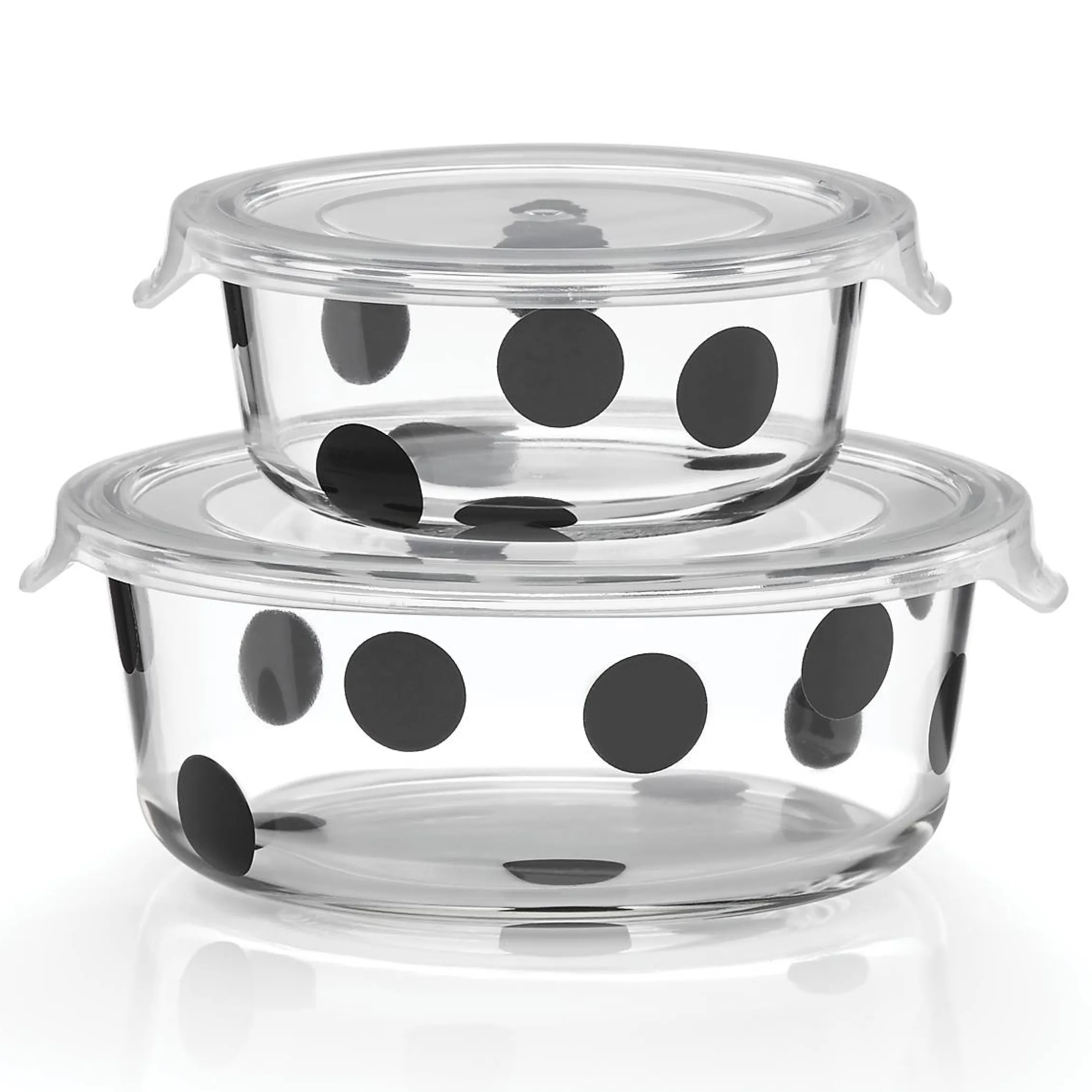 Deco Dot 2-Piece Round Food Storage Set