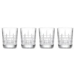 Deklan Crystal Double Old-Fashioned Glasses, Set of 4