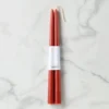 Dipped Clay 12" Taper Candle, Set of 2