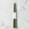 Dipped Moss 12" Taper Candle, Set of 2