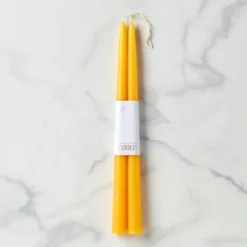 Dipped Saffron12" Taper Candle, Set of 2