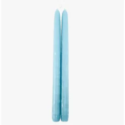 Dripless Robins Egg 12" Taper Candles, Set of 2