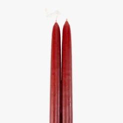 Dripless Rust 12" Taper Candles, Set of 2