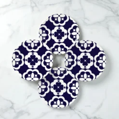Elegant Geo Accent Plates, Set of 4