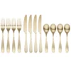 Eliana Champagne Satin 12-Piece Flatware Set