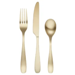 Eliana Champagne Satin 12-Piece Flatware Set
