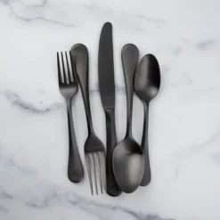 Eloquence Black Satin 20-Piece Flatware Set