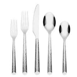 Elsa Hammered 20-Piece Flatware Set