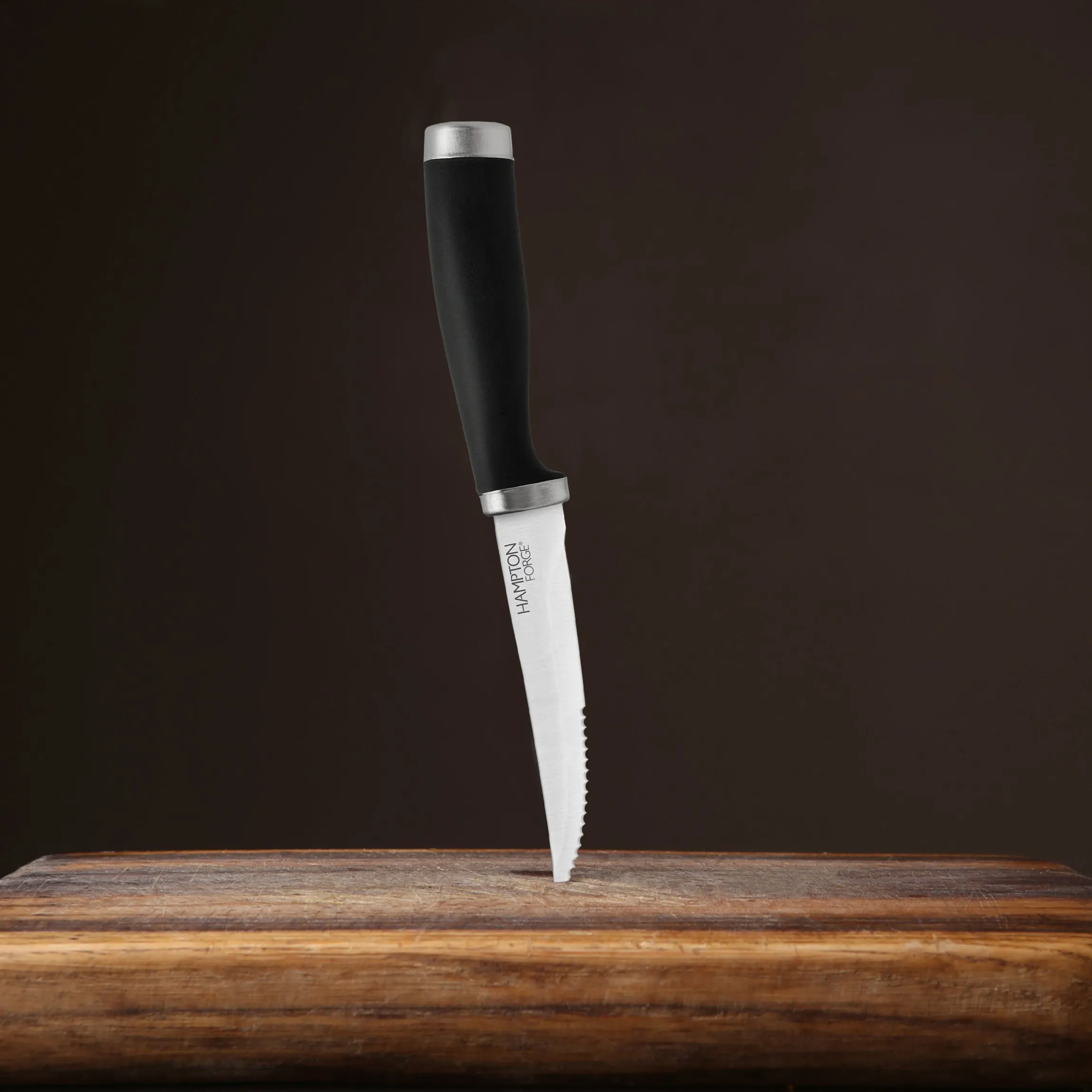 Epicure Black Steak Knives, Set of 4