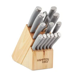 Epicure Cool Grey 15-Piece Cutlery Block Set