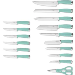 Epicure Pistachio 17-Piece Cutlery Block Set