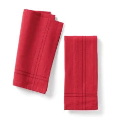Essentials Red Dinner Napkins, Set of 2