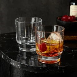 Estate Crystal Double Old-Fashioned Glasses, Set of 4
