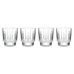Estate Crystal Double Old-Fashioned Glasses, Set of 4