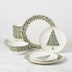 Evergreen 12-Piece Dinnerware Set