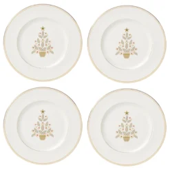 Federal Gold Tree Accent Plates, Set of 4