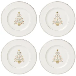 Federal Platinum Tree Accent Plates, Set of 4