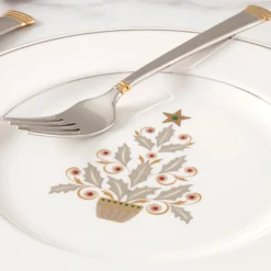 Federal Platinum Tree Accent Plates, Set of 4