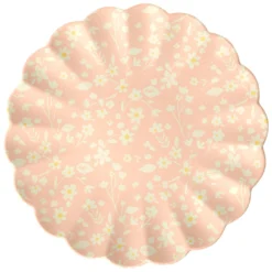 Floral Assorted Bamboo Large Plates, Set of 6