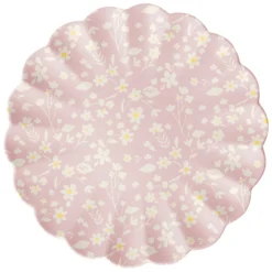 Floral Assorted Bamboo Large Plates, Set of 6