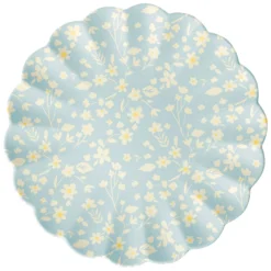 Floral Assorted Bamboo Large Plates, Set of 6