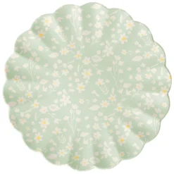 Floral Assorted Bamboo Large Plates, Set of 6