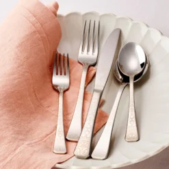 Floral Etch 5-Piece Place Setting