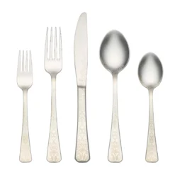 Floral Etch 5-Piece Place Setting