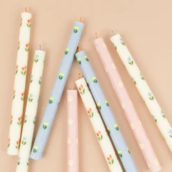 Floral Table Candles, Set of 8