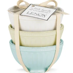 French Perle Groove Assorted Mini 3-Piece Bowl Set
