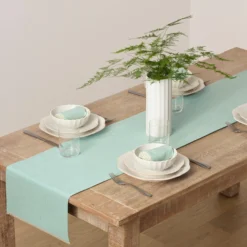 French Perle Ice Blue 14x70 Table Runner