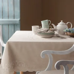 French Perle Linen 60x84 Tablecloth