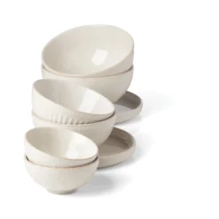 French Perle Luna 8-Piece Nesting Dinnerware Set