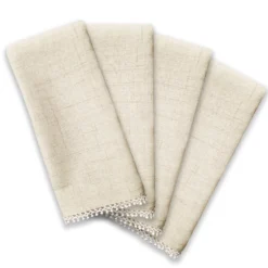 French Perle Natural 19x19 Napkins, Set of 4